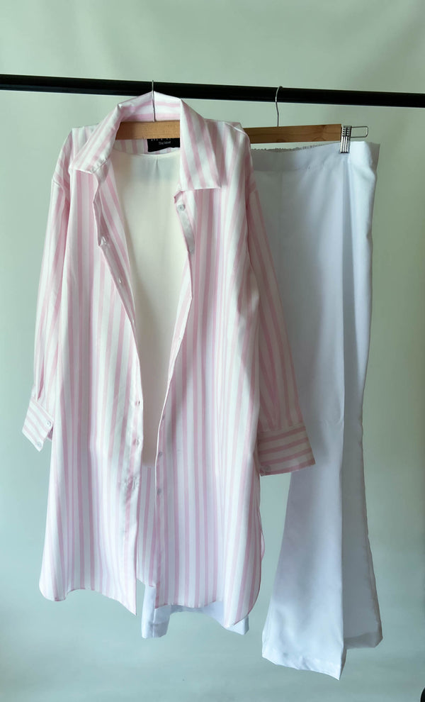 Light pink striped - button down top