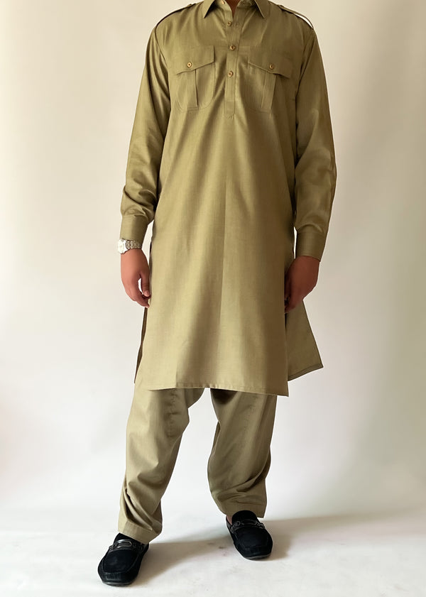 GREEN BLENDED SHALWAR KAMEEZ