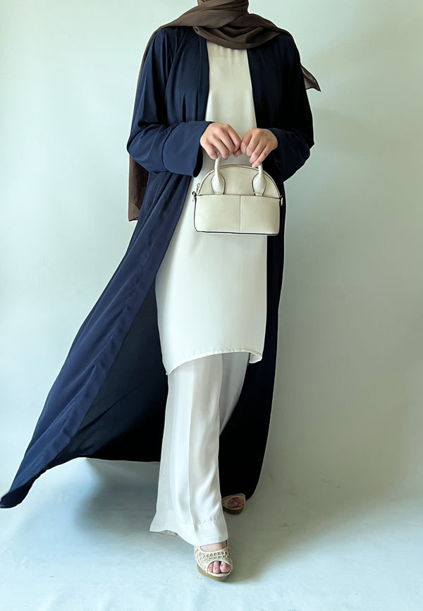 Navy solid kimono