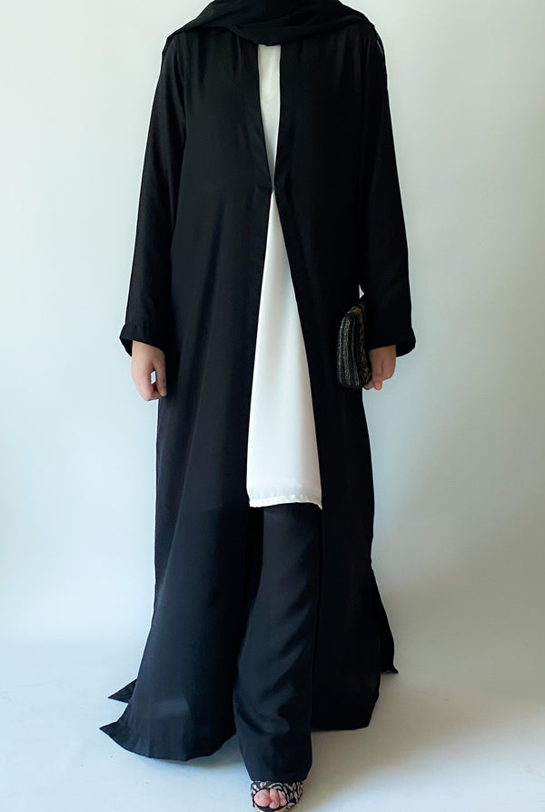 Black collared kimono