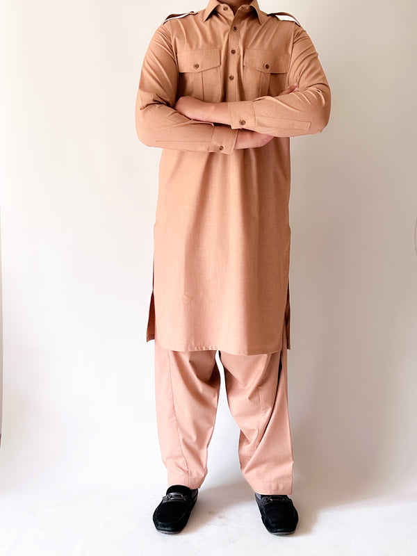 CORAL BLENDED SHALWAR KAMEEZ